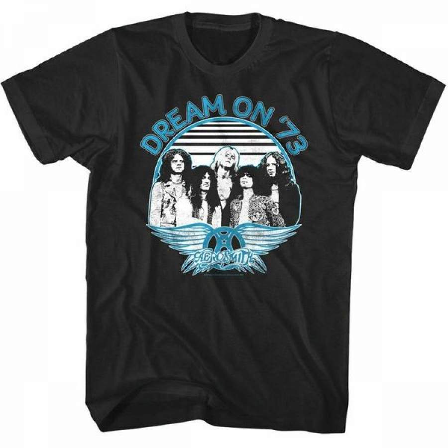 Aerosmith Dream On Tour 1973 Men’S T Shirt Vintage Sunset Rock Band Album Bc479