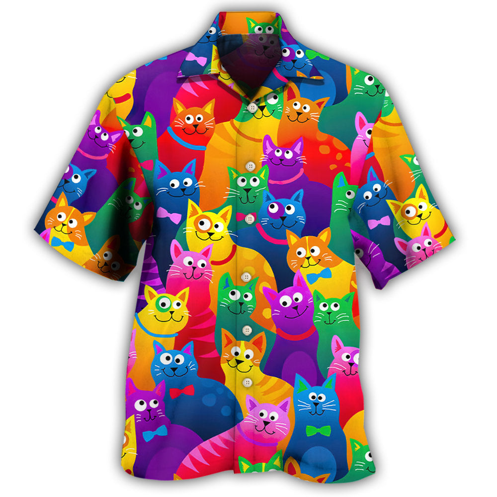 Cat Funny Colorful Style Hawaii Shirt Ha109917