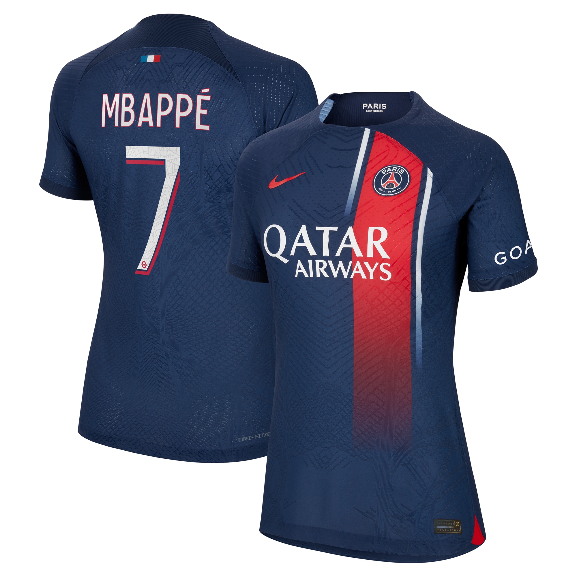 Kylian Mbappe Paris Saint-Germain Women's 2023/24 Home Authentic Player Jersey – Navy