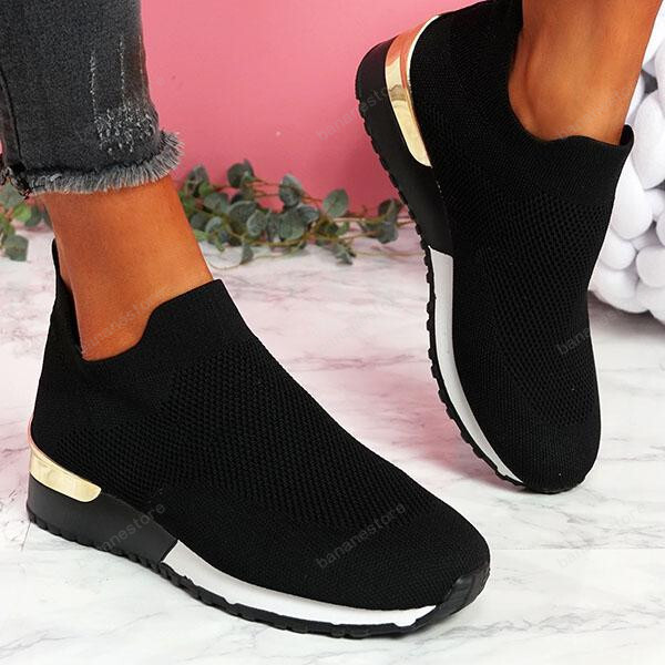 Sneakers Women Vulcanized Shoes Ladies Solid Color Slip-On Sneakers For Female Casual Sport Shoes 2021 Fashion Mujer Shoes