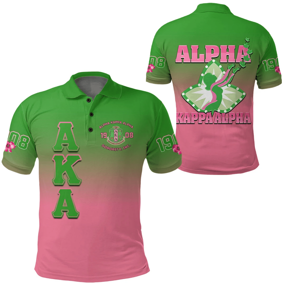 Africa Zone Polo Shirt – Alpha Kappa Alpha Gradient Polo Shirts A31