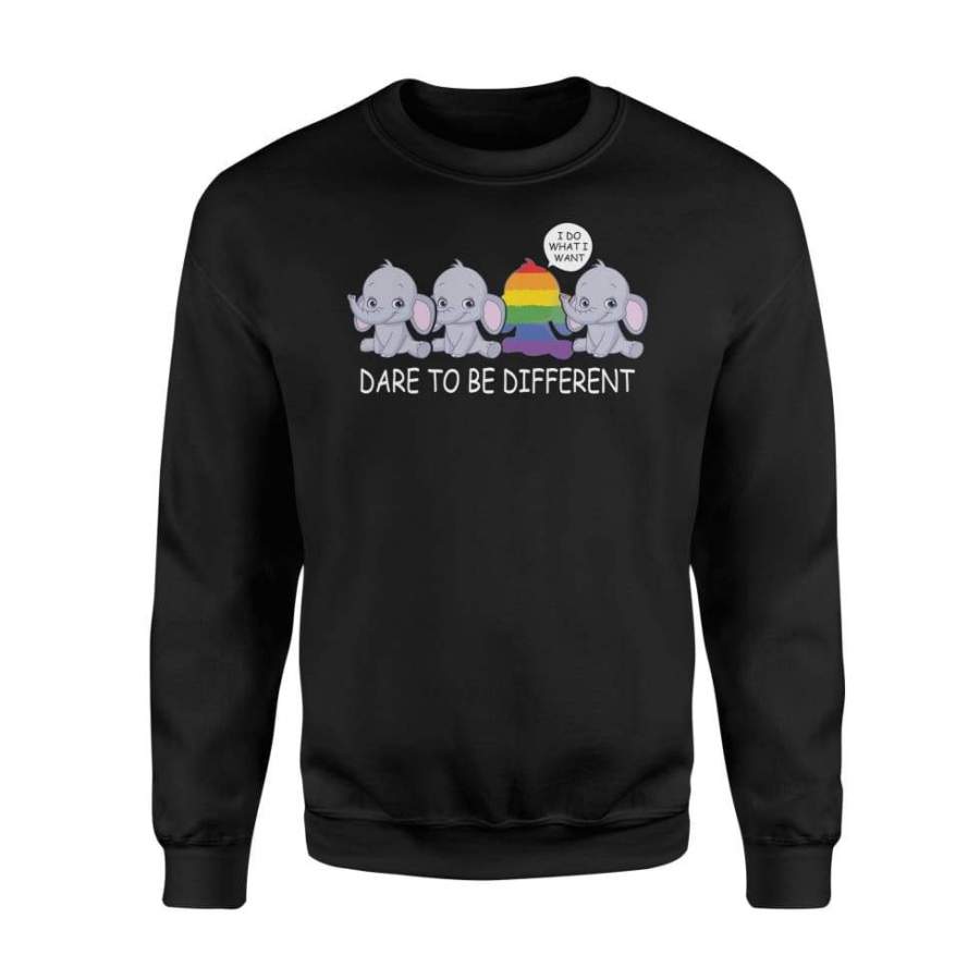 Elephants Dare To Be Different LGBT Women  – Standard Fleece Sweatshirt