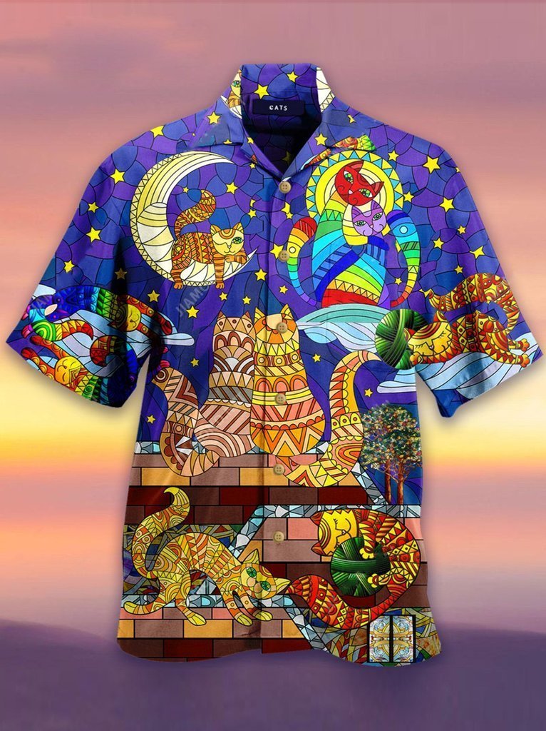 Cat Hippie Life Is Colorful Style Hawaii Shirt Ha88706