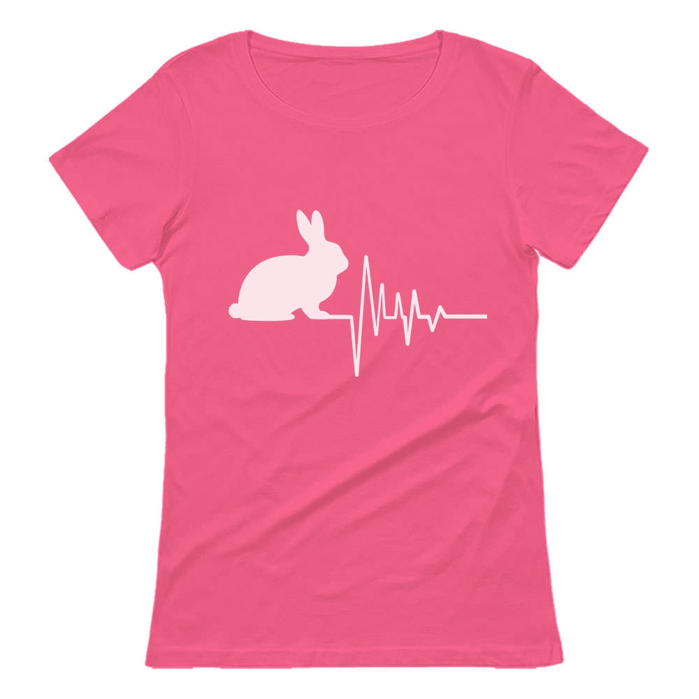 Rabbit Pulse Cute Easter Bunny Lovers Gift Idea Women T-Shirt