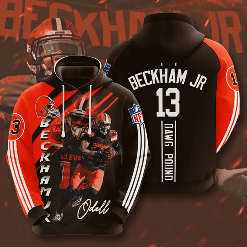 Cleveland Browns Odell Beckham Jr 75 Unisex 3D Hoodie Gift For Fans