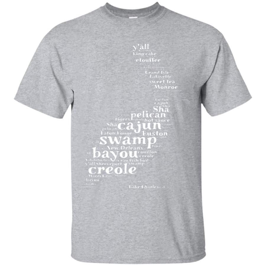 AGR Cajun Creole I Love Louisiana Pelican Graphic T-Shirt