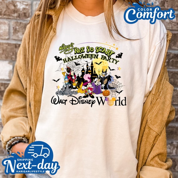 Comfort Colors   Mickey s Not So Scary Halloween Party Shirt  Walt Disney World Shirt  Mickey And Friends Halloween Party T Shirt  halloween costume ideas