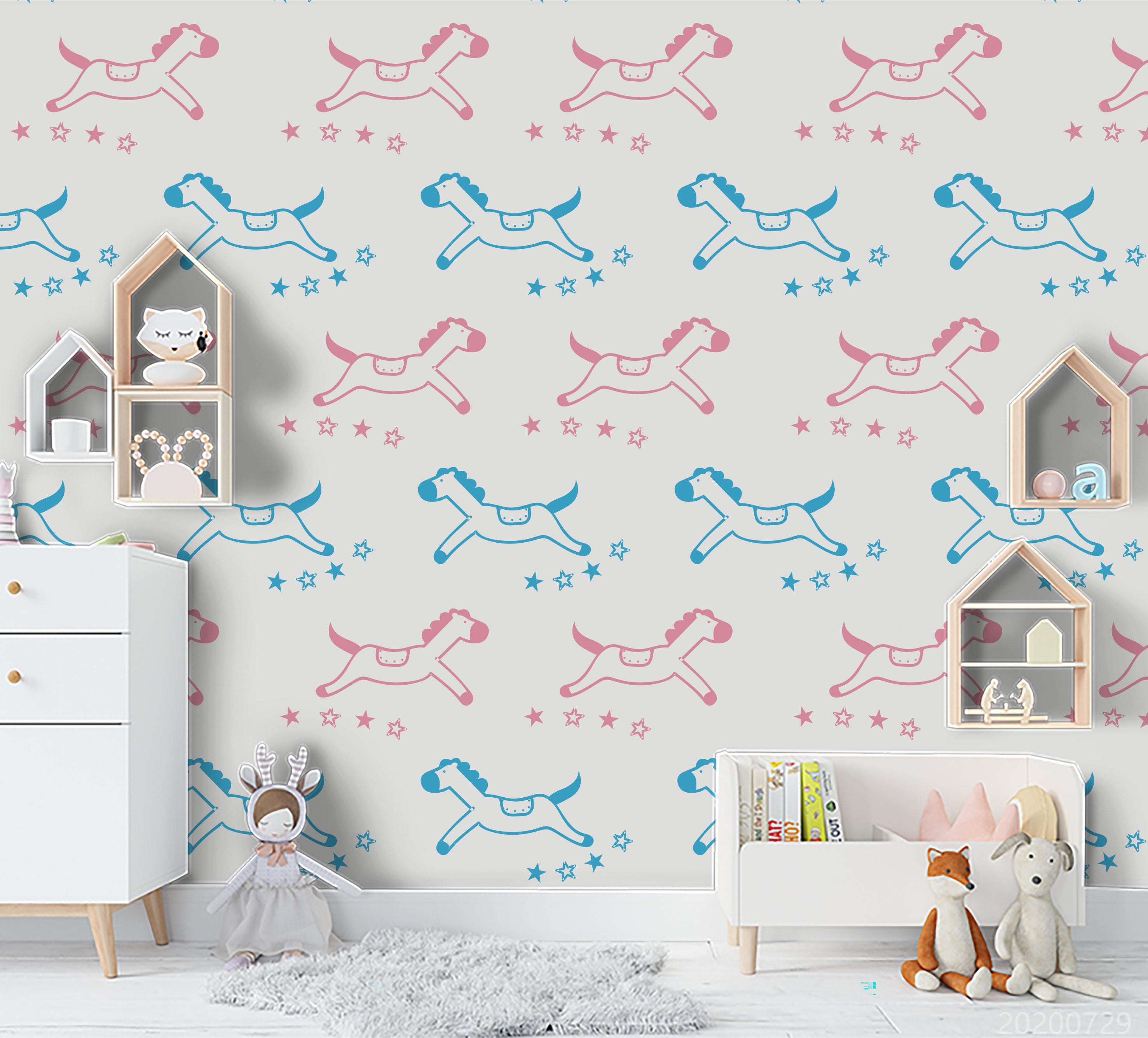 3D Cartoon Milky Animal Wall Mural Wallpaper Lxl 610