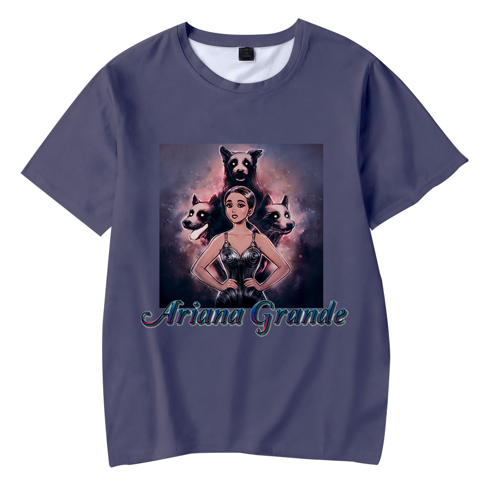 Ariana Grande T-Shirt Round Neck Short Sleeves For Kids Adult Home Outdoor Wear