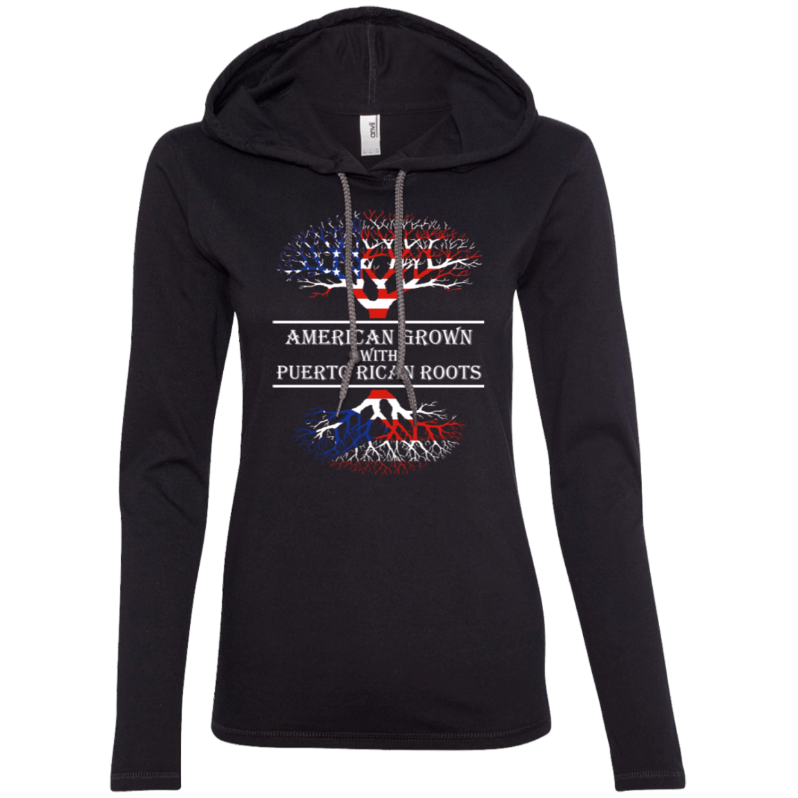 American With Puerto Rican Roots – Ladies Hoodie