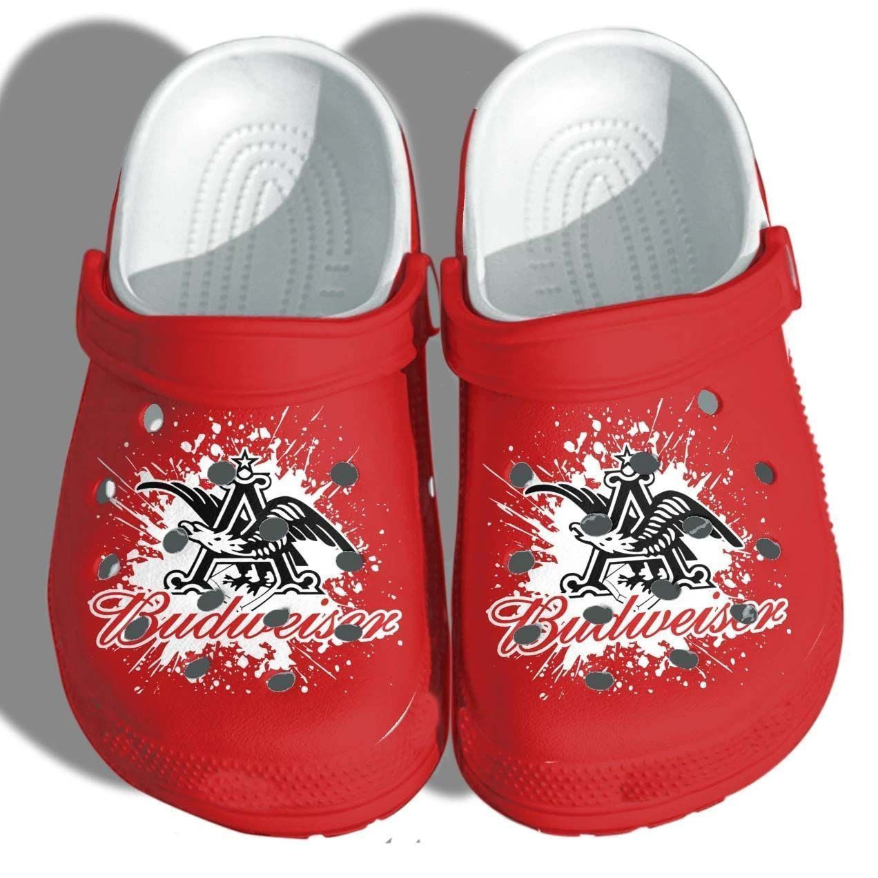 Budweiser Beer Clogs Clogband Clog Comfortable Water Shoes In Red