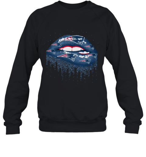 Biting Glossy Lips New England Patriots Football 2D Sweatshirt