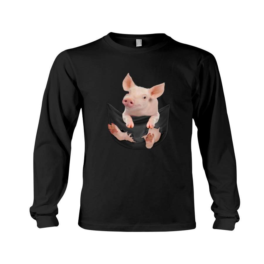 Pig In Pocket Gift For Animal Lovers Unisex Long Sleeve