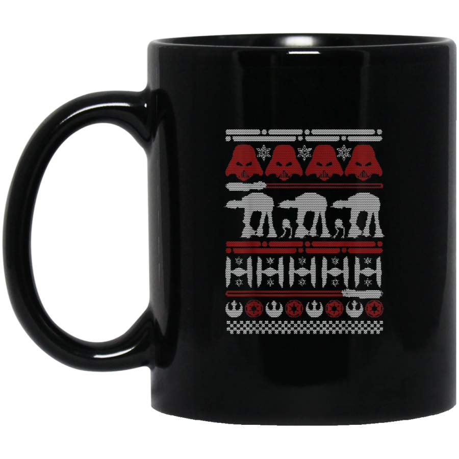 Battle Of Hoth Ugly Christmas Sweater Black Mug