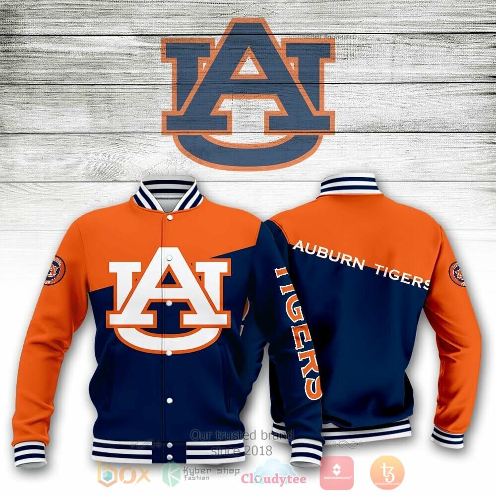 Auburn Tigers Blue Orange Baseball Jacket