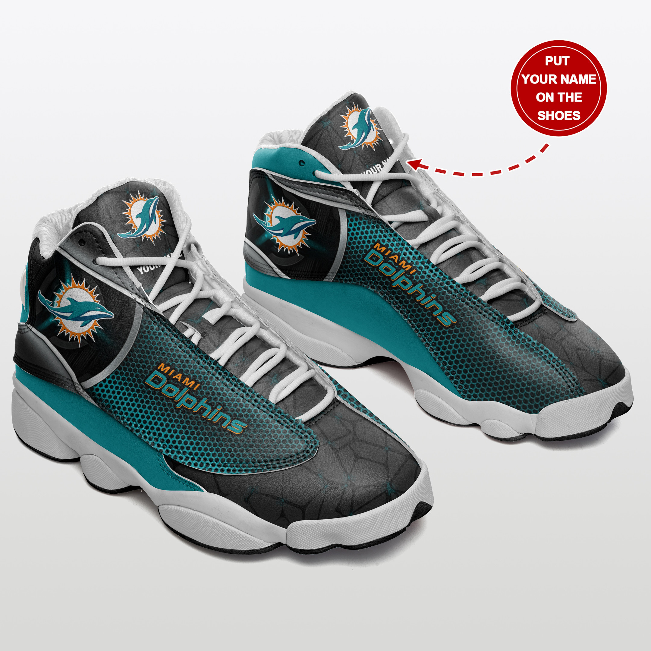 Miami Dolphins Personalized Ajd13 Sneakers Bg46