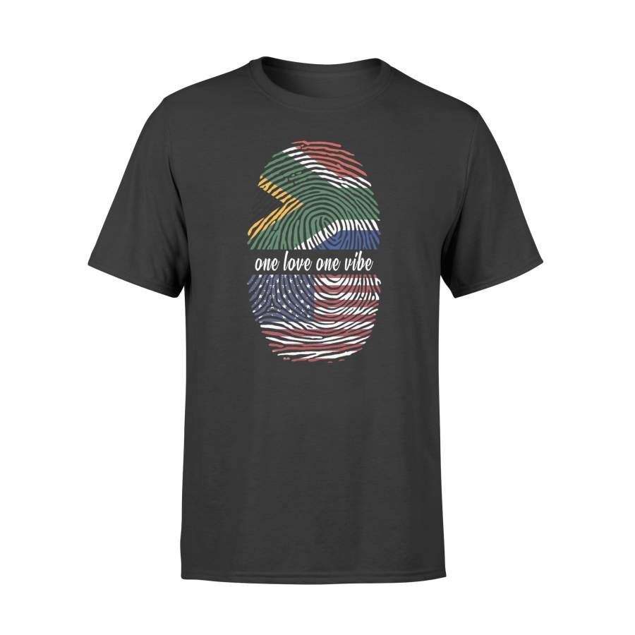 YOLOstuff American South African Flag One Love One Vibe Shirt T-shirt