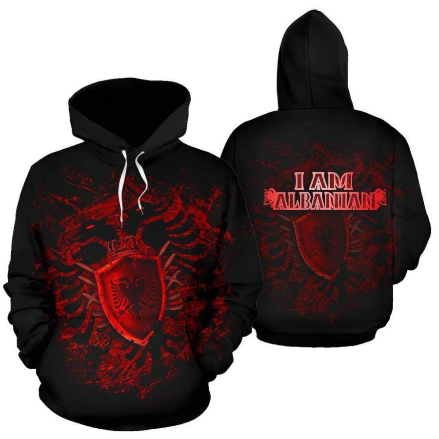 Albania All Over Hoodie – Bloody PL198