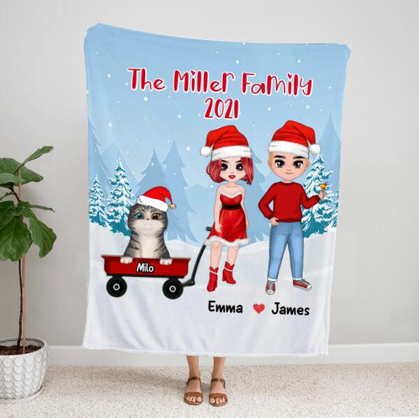 Personalized Cat Lover Blanket – Christmas Gift Ideas For Couples – Up To 3 Cats