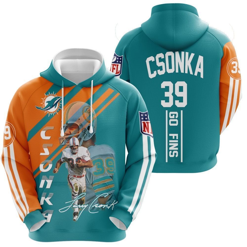 Dolphins Larry Csonka 3D T Shirt Hoodie Jersey Hoodie