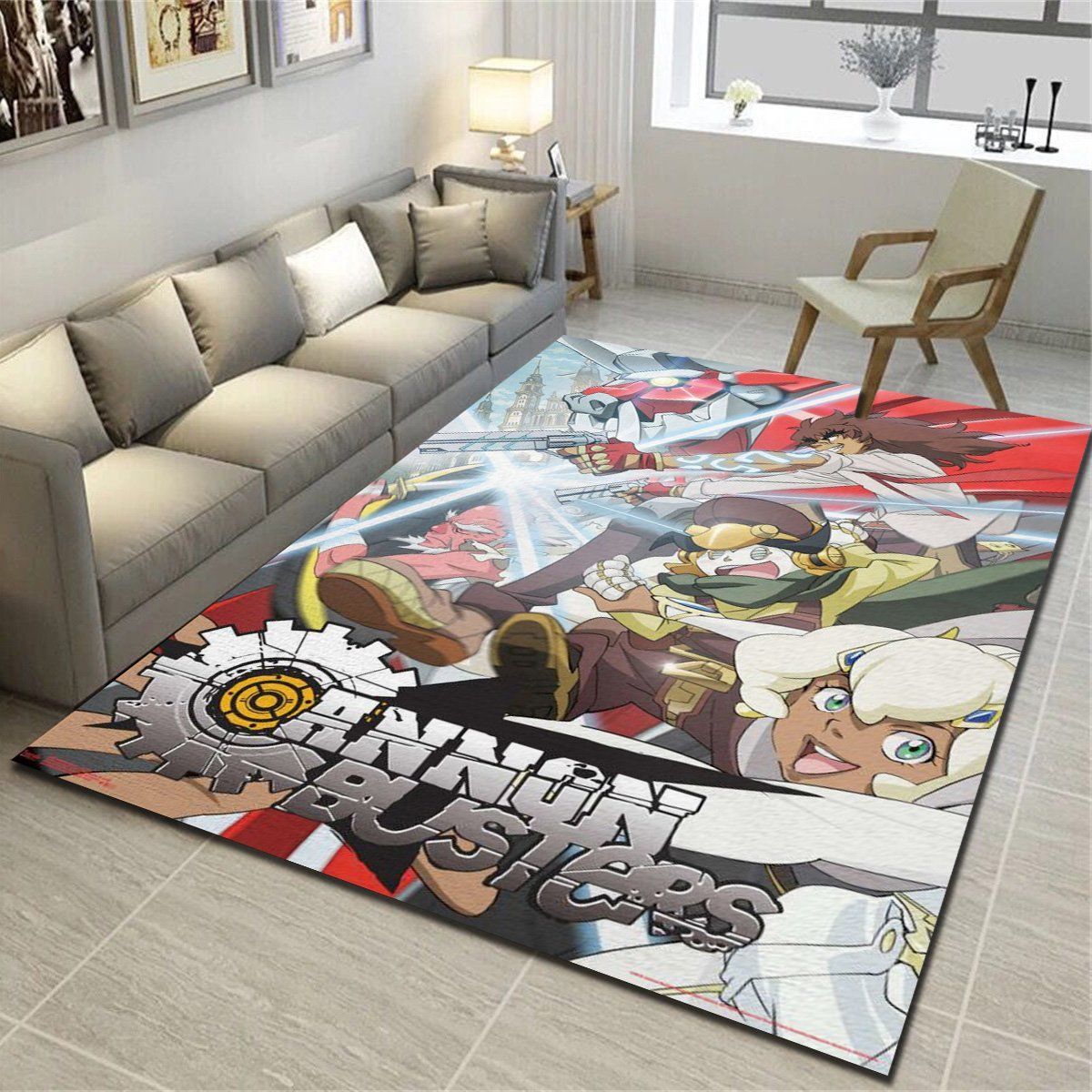 Cannon Busters Key Art Area Rugs, Living Room Bedroom Carpet