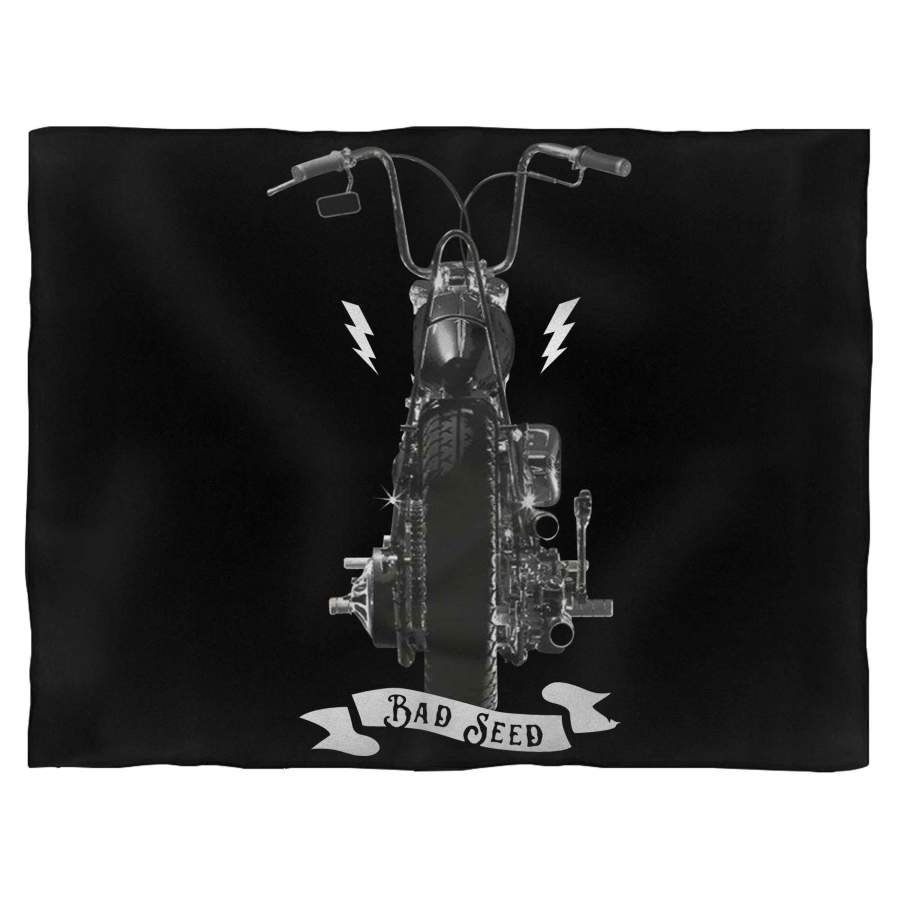 Chopper Black Motorcycle Blanket