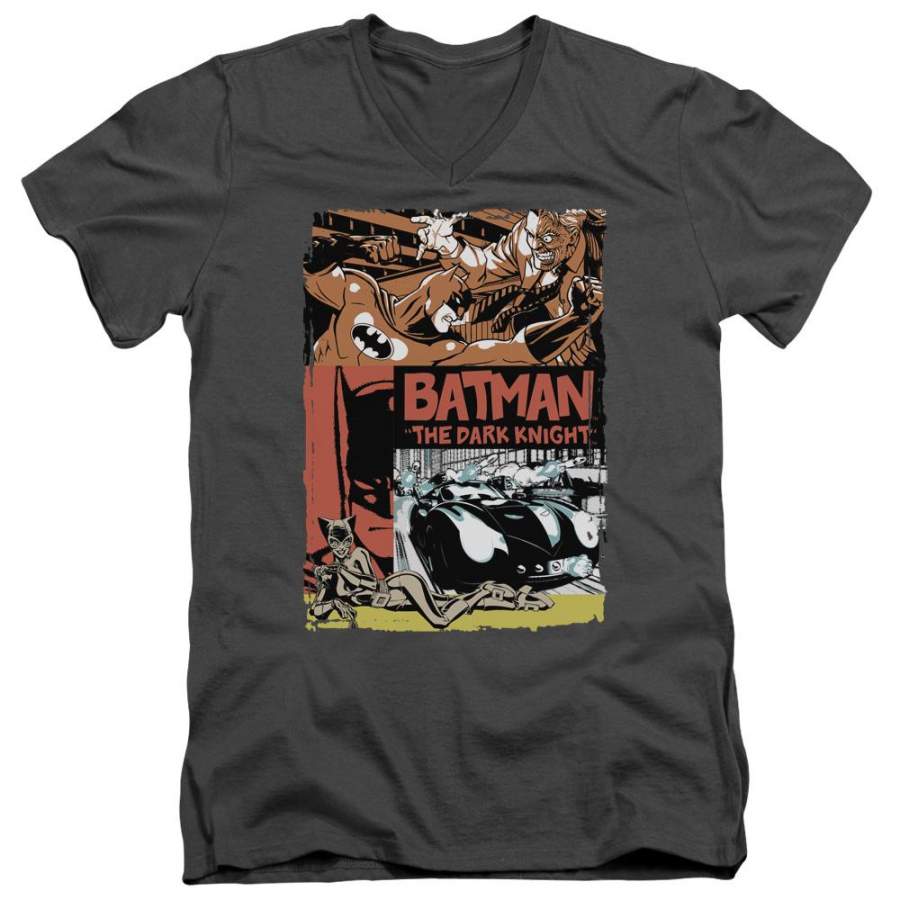 Batman – Old Movie Poster Short Sleeve Adult V Neck