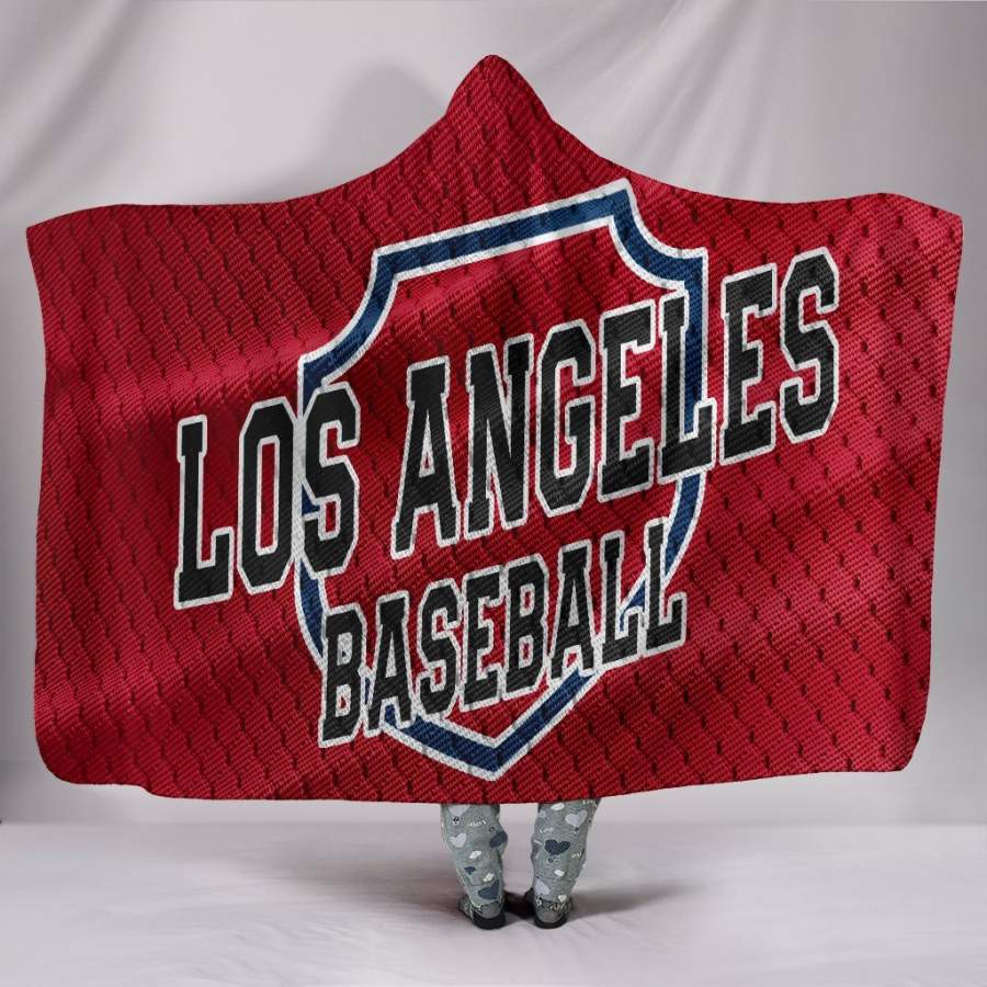 Los Angeles Angels Unofficial Icon Baseball Jersey Hoodie Blanket