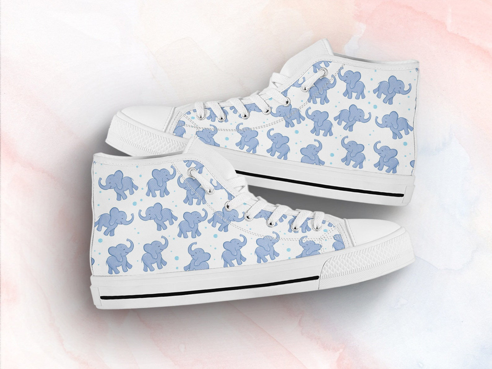 Happy Elephant High Top Shoes