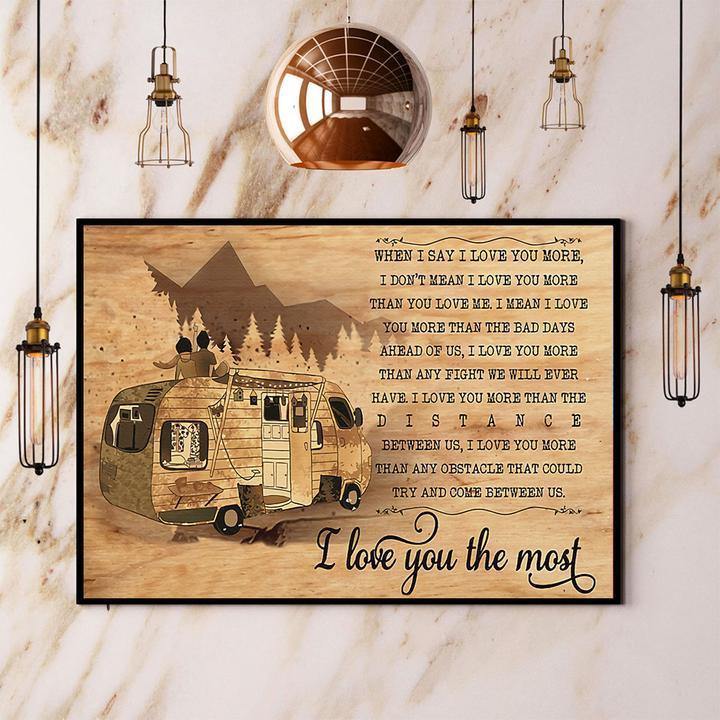 Camping I Love You The Most Gift For Lover Gift For Family Home Decor Matte Canvas Canvas Prints