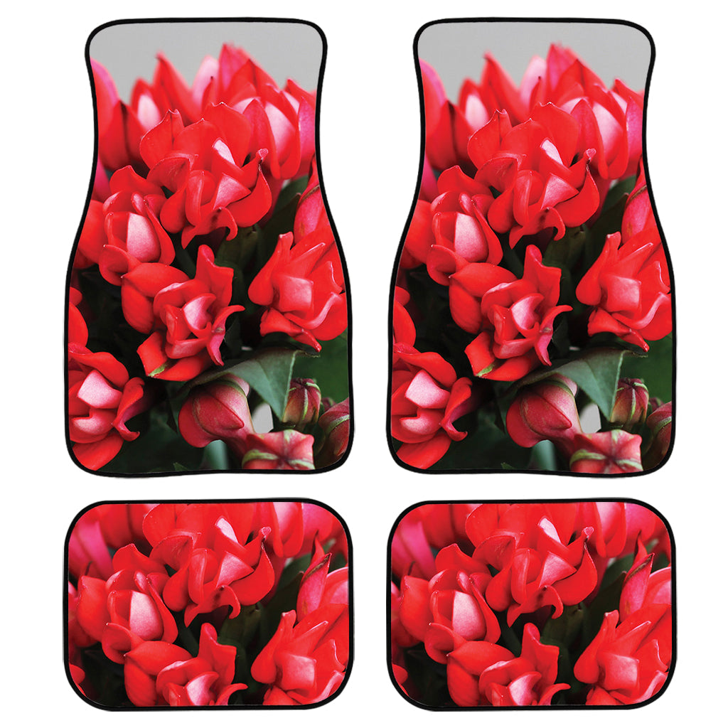 Bouvardia Flower Print Front And Back Car Floor Mats, Front Car Mat