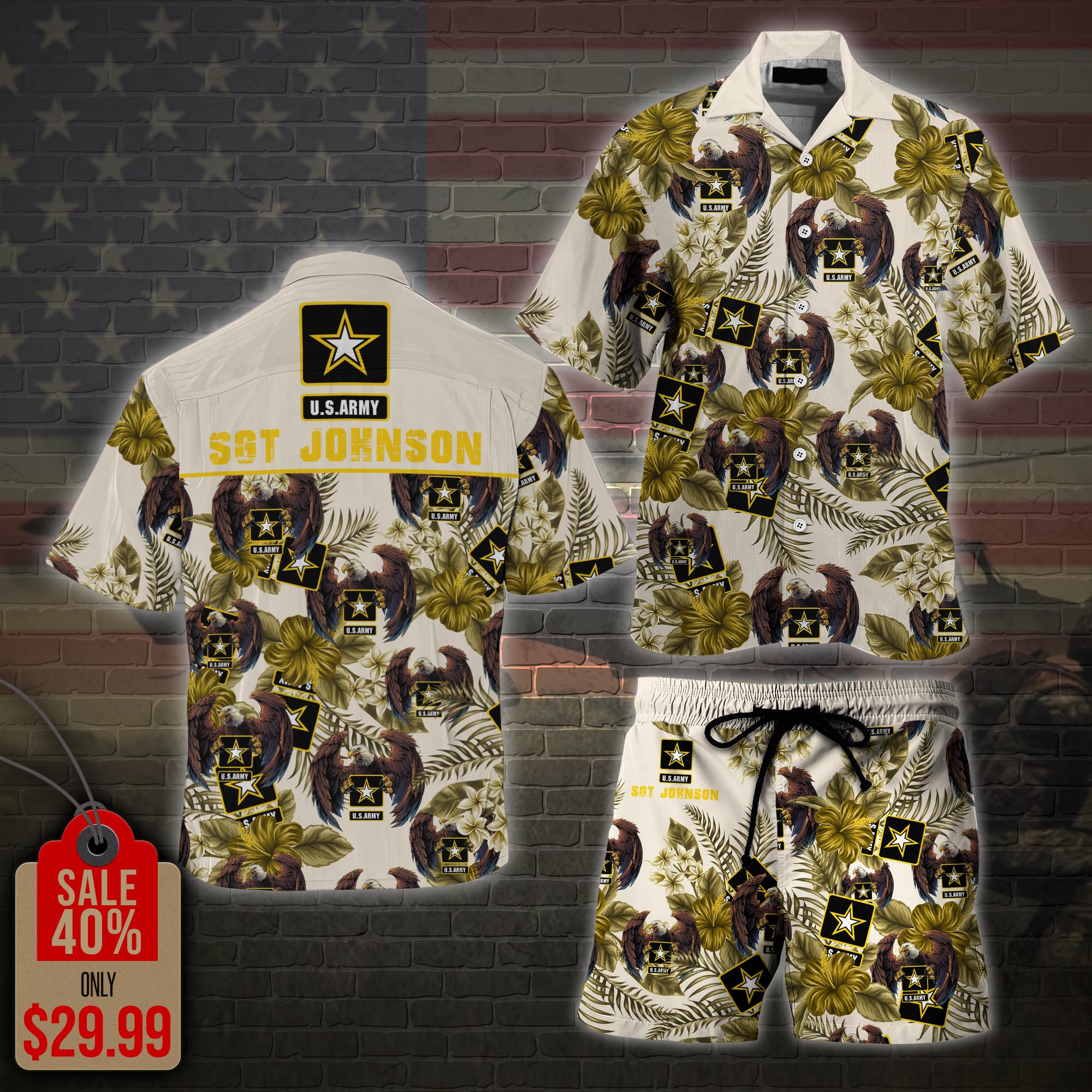 Us Army Military Veteran Hawaii Men Shorts Custom Shirt Ha94201