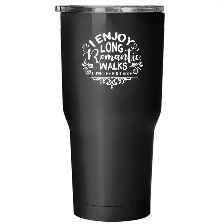 I Enjoy Long Romantic Tumbler 30 oz Stainless Steel, Cool Couple Travel Mug
