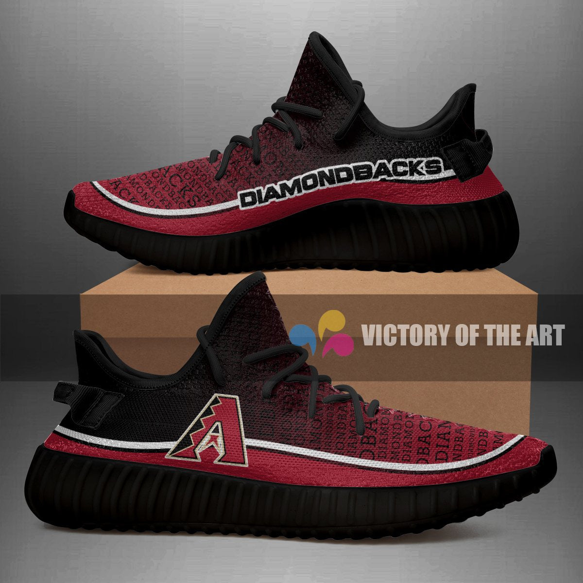 Colorful Line Words Arizona Diamondbacks Yeezy Shoes