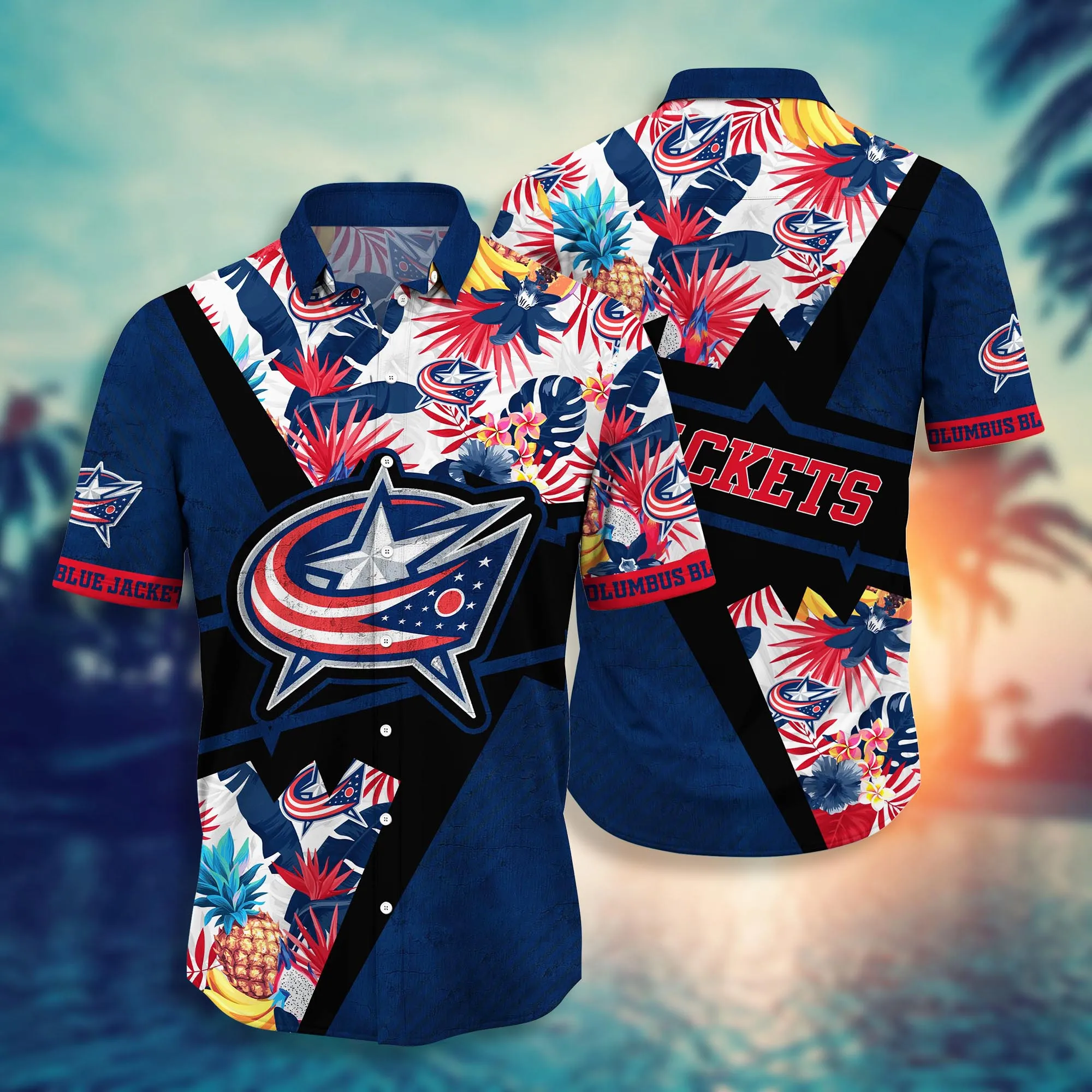 Columbus Blue Jackets Nhl Hawaiian Shirt Warm Season Aloha Shirt