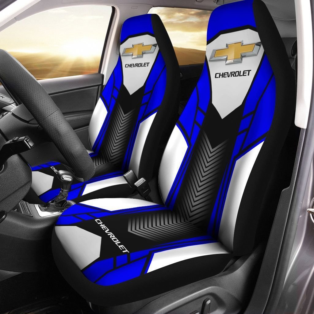 Chevrolet Tll Car Seat Cover (Set Of 2) Ver 1 (Blue)