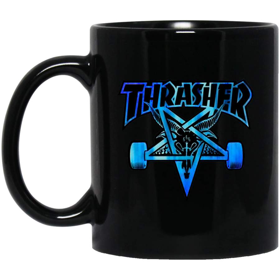 Thrasher Skateboard Fashion Black Mug