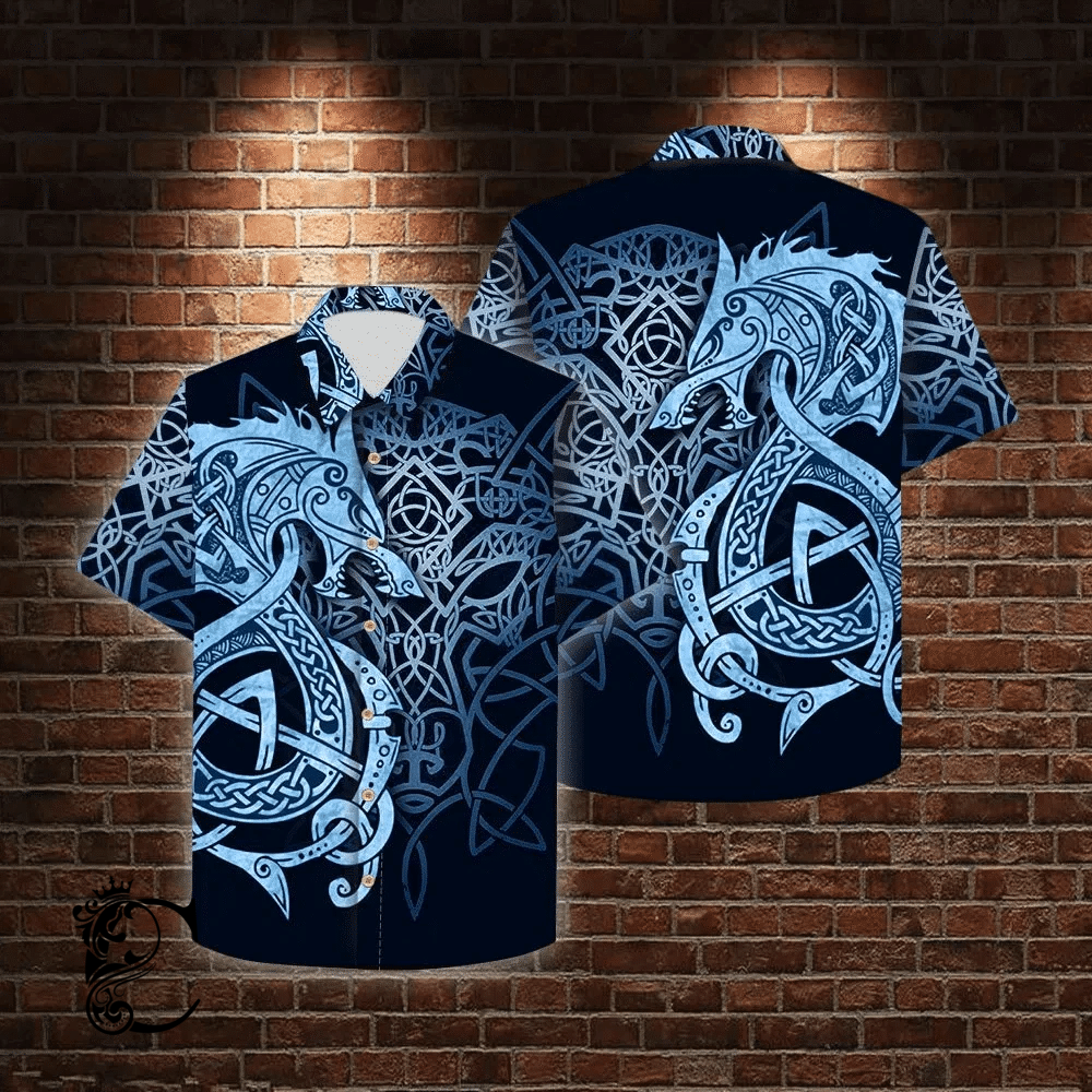 Beach Shirt Get Now Fenrir Blue Hawaiian Shirt- Chillicothemall