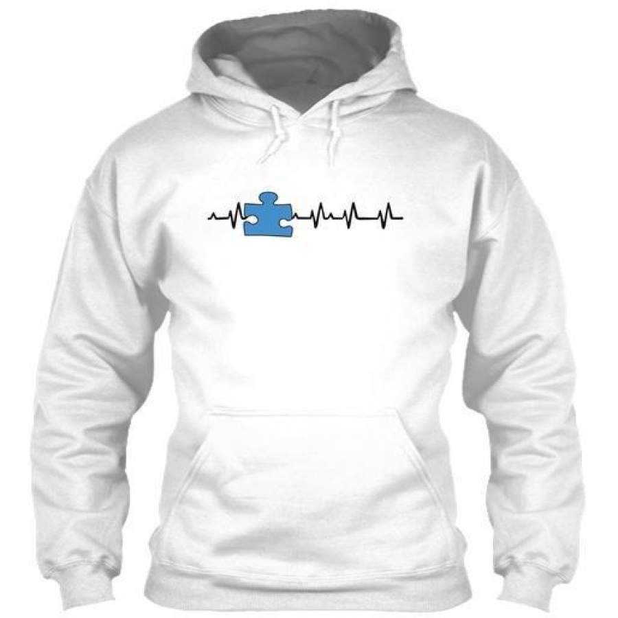 #autism Heart Gildan Hoodie Sweatshirt