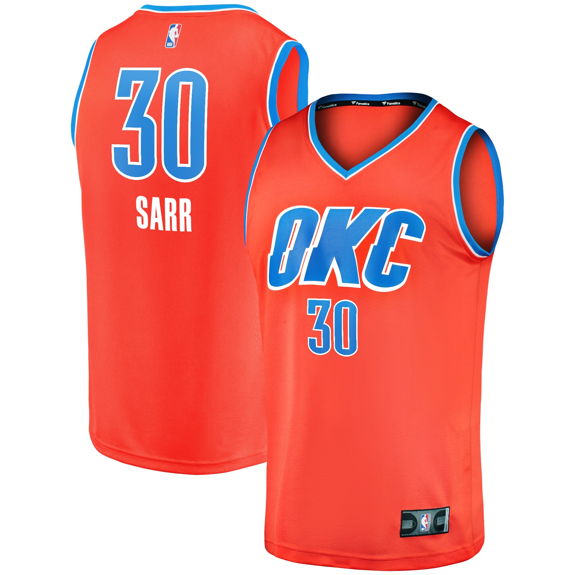 Olivier Sarr Oklahoma City Thunder Branded Youth Fast Break Replica Player Jersey – Statement Edition – Orange