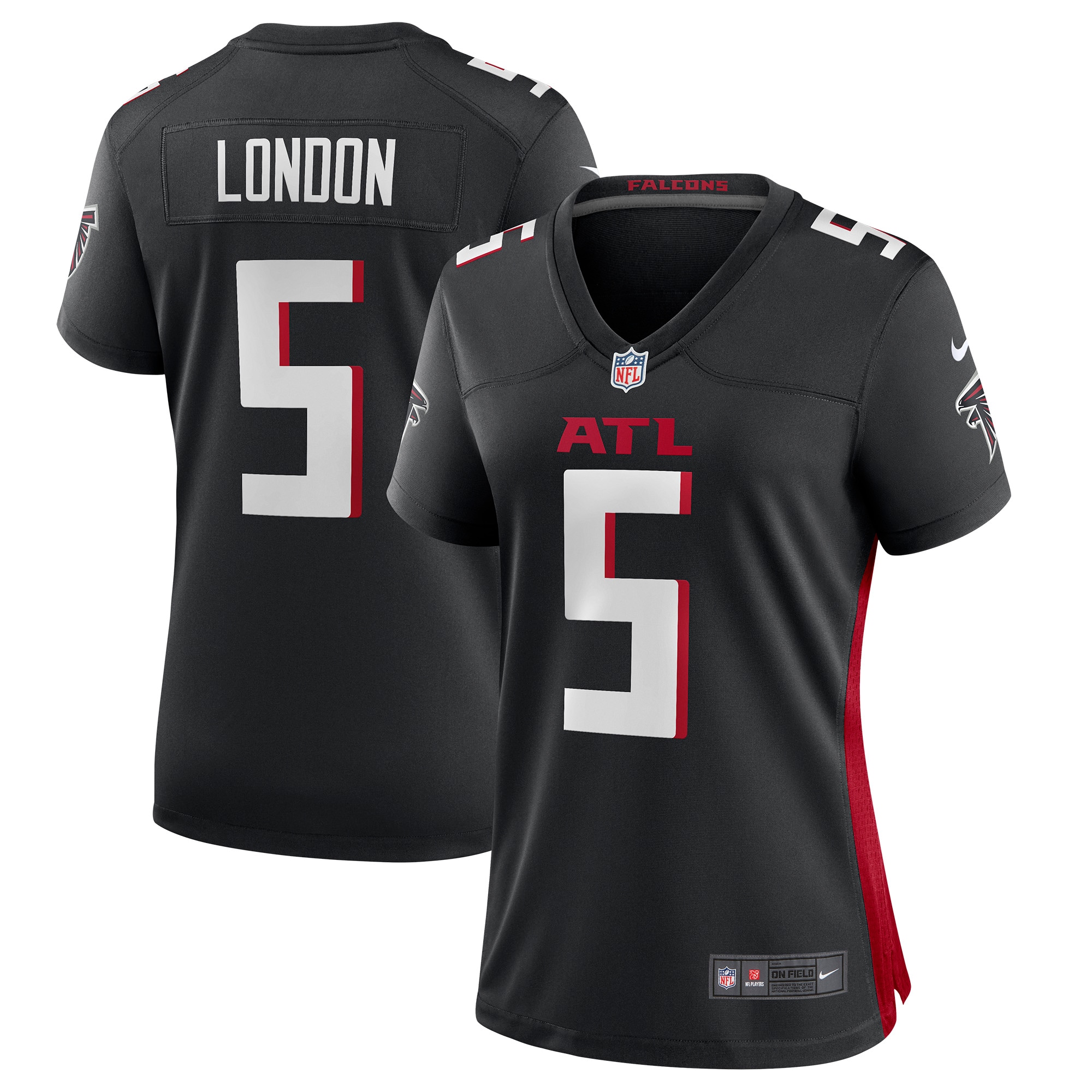 Women’s Atlanta Falcons Drake London Black Player Game Jersey