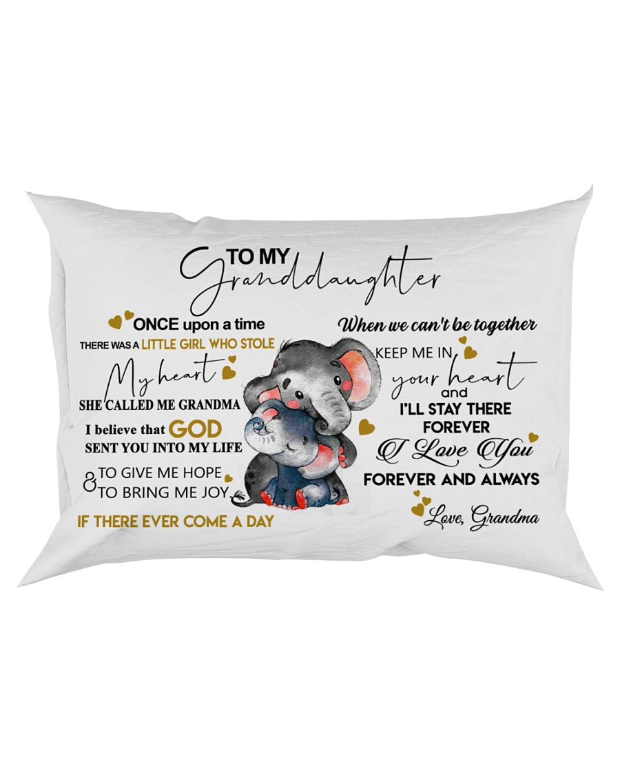 To My Granddaughter Elephant Pillow – Gift For Granddaughter From Grandma | Christmas Gift