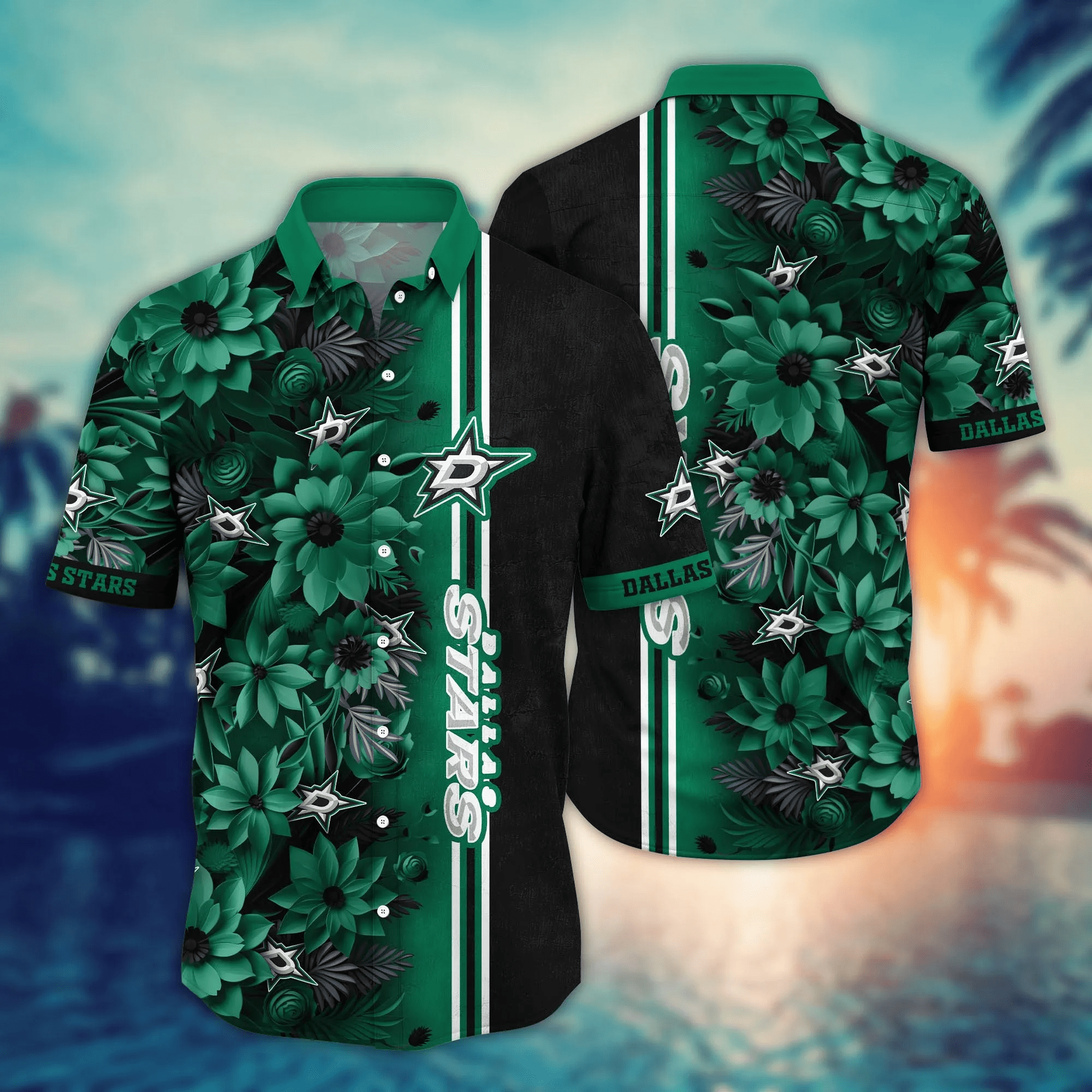 Dallas Stars Nhl Hawaiian Shirt Custom Sunning Aloha Shirt