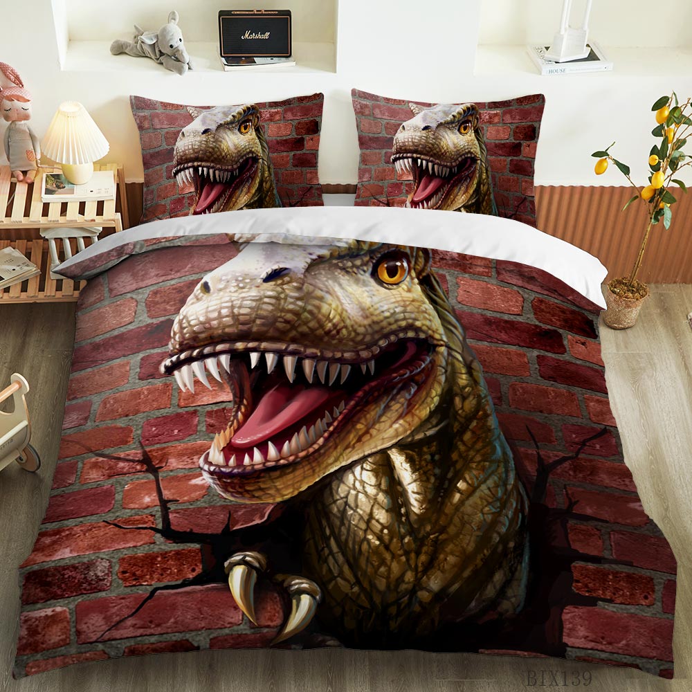 3D Jurassic Dinosaurs Duvet Cover Cover Set Bed Cover Set Full Size Single /Twin/Queen/King Luxury Bedding Set