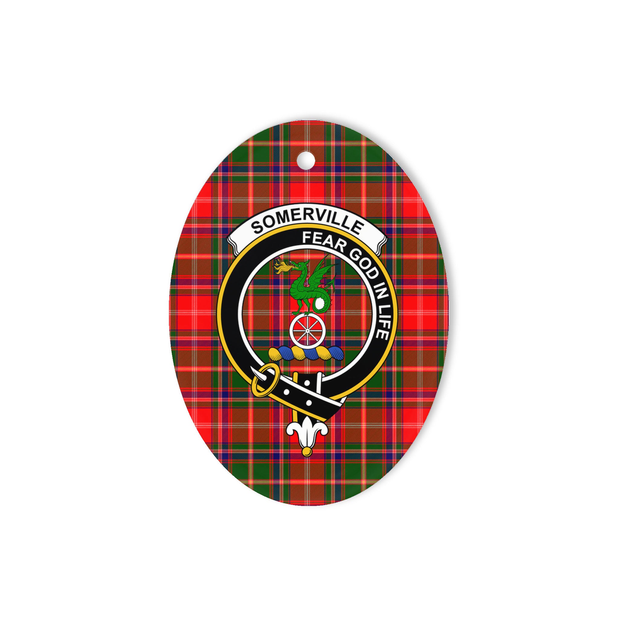 Somerville Scottish Clan Plaid Ornament Gift. Christmas Tree Ornament Somerville Clan Tartan Ornament Great Christmas Ornaments Gift Oval Ornament