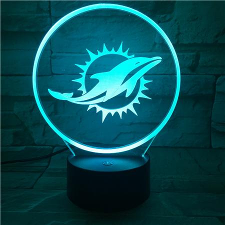 Miami Dolphins 3D Illusion Led Lamp