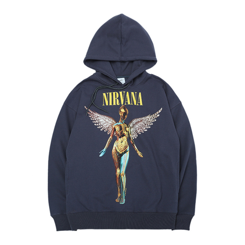European And American Fashion Brand Nirvana Band Angel Sweatshirt Hoodie