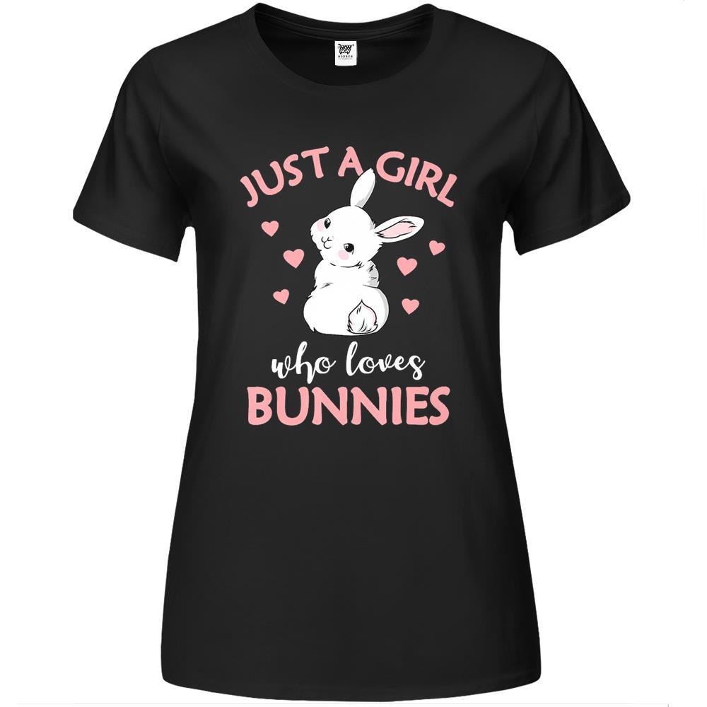 Just A Girl Who Loves Bunnies Rabbit Gift Idea For Women Premium Womens T Shirts