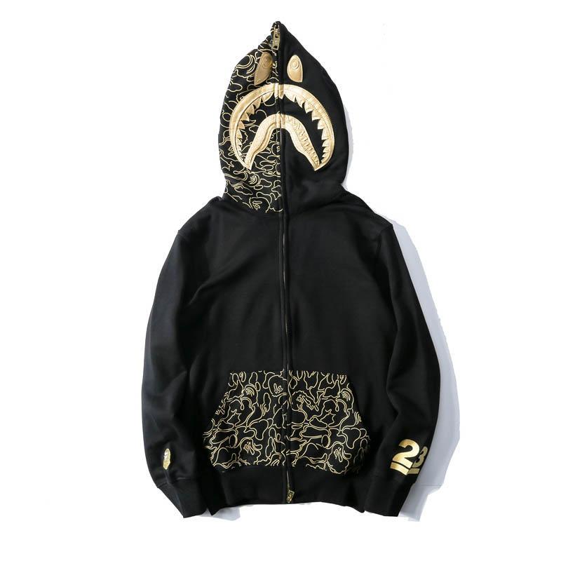 Bape Shark Black Hoodie Hdcp6136