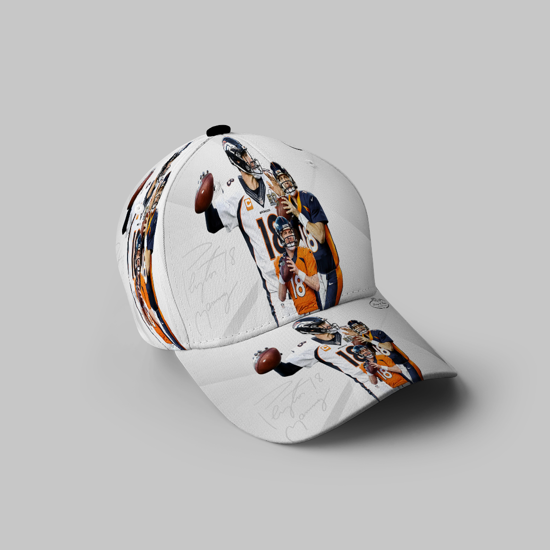 Denver Broncos 18 Peyton Manning V50 3D Printing Baseball Cap Classic Hat